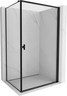 Zdjęcie produktu dla Mexen Mist-B  kabina prysznicowa uchylna prawa 100 x 120 cm, czarna ramka, czarna - 8A2T-100-120-70-70-P