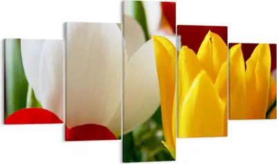 Produktbild von Bild auf Leinwand - Leinwandbild - Tulpen Vase Blumenstrauß - 125x70cm - Wand Bild - Wanddeko - Leinwanddruck - Bilder - Kunstdruck - Wanddekoration - Leinwand bilder - Wandkunst - EA125x70-1366