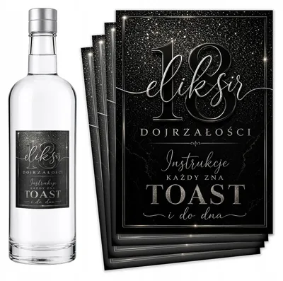 Obrázek produktu pro Narozeninové etikety na láhve víno oslava - 8 ks