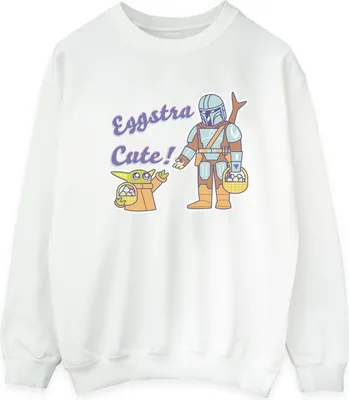 Produktbild von Star Wars - "The Mandalorian Eggstra Cute" Sweatshirt für Herren BI46744 (M) (Weiß)