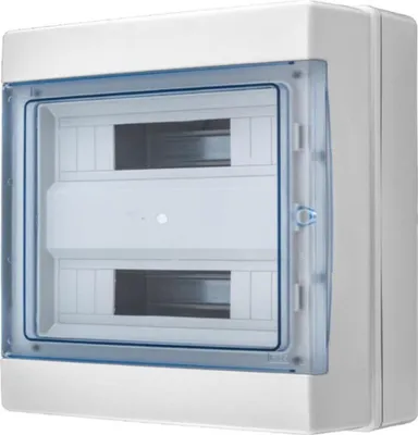 Produktbild von Sicherungskasten 24 Module Verteilerkasten IP65 Aufputzverteiler PE-/N-Klemmen