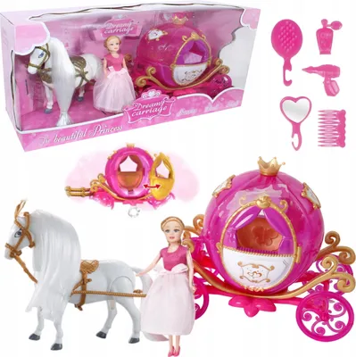 Immagine prodotto di Carrozza della principessa con cavallo e bambola, luci e suoni