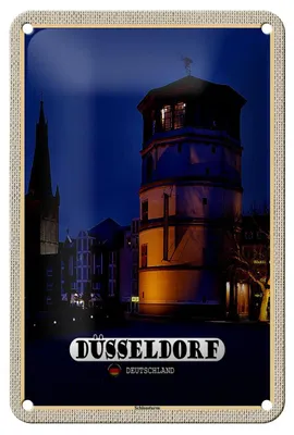 Produktbild von Blechschild Städte Düsseldorf Schlossturm Baukunst 12x18cm Dekoration