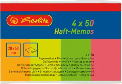 Produktbild von Herlitz Haft-Memos 20x50 4x50St.790642