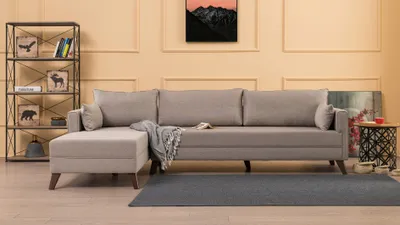 Produktbild von Hanah Home, Bella- BLC1512, Sahne, Schlafsofas, Rahmen: Holz / MDF