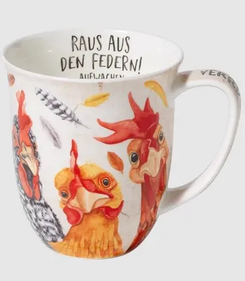 Produktbild von Kaffeebecher Verrückte Hühner, Kaffeetasse Tassen Henkelbecher Huhn Hahn