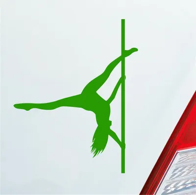 Produktbild von Auto Aufkleber Sexy Girl Tanzen Poledance Strip GoGo Pin Up 12x9 cm Hellgrün Sticker Heckscheibenaufkleber