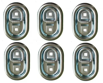 Produktbild von 6 Stück - Zurringe Oval 104 x 70 mm - 400 daN - verzinkt - Zurrmulden