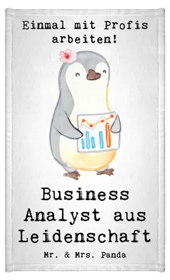 Produktbild von Mr. & Mrs. Panda Handtuch Business Analyst Leidenschaft - Weiß - Geschenk, Frotteehandtuch, badezimmer, Gästetuch, Klein, Mini-Handtuch