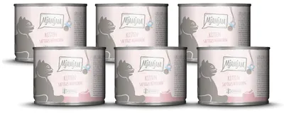 Productafbeelding van MjAMjAM - 6 blikjes van 200g natvoer met kip- en zalmolie, speciaal voor kittens, als hoofdvoeding, natuurlijke samenstelling