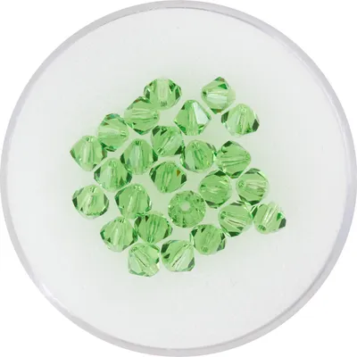 Produktbild von Glasschliffglitzerperlen, 4 mm, 25 Stück Peridot