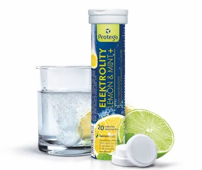 Zdjęcie produktu dla Protego Elektrolity Lemon&Mint 20 tabletek musujących