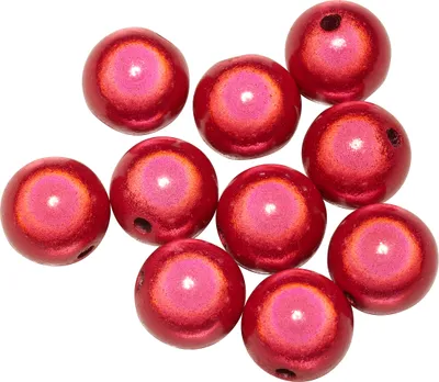 Produktbild von PRACHT Miracle Beads 10 mm Perlen 10 Stück für Schmuckherstellung Basteln Rot