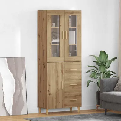 Produktbild von vidaXL Highboard Artisan-Eiche 34,5 x 34 x 180 cm Holzwerkstoff
