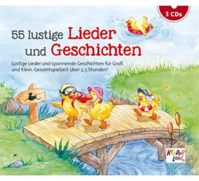Produktbild von 55 lustige Lieder und Geschichten, 3 Teile
