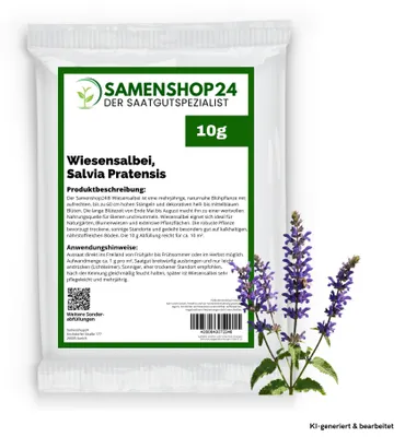 Produktbild von Wiesensalbei, Salvia Pratensis 10g, heimische Wildstaude