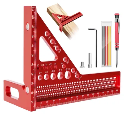 Imagen del producto de Juego de escuadras Timmermanshaak, transportador tridimensional, juego de ángulos de aluminio para mediciones de ángulos precisas