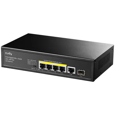 Produktbild von CUDY GS1005PTS1 5-Port Gigabit PoE+ Switch 1 SFP Port 120W