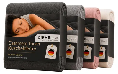 Produktbild von CashmereTouch  Wohndecke Fleece decke Kuschelig weich & Flauschig 150x200 cm Anthrazit