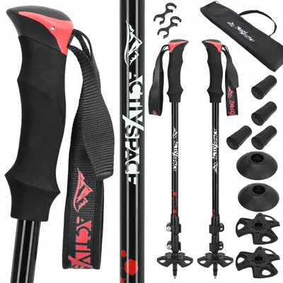Obrázek produktu pro Nastavitelné turistické hole Activ/Space, rozsah 61-135 cm, lehké a odolné