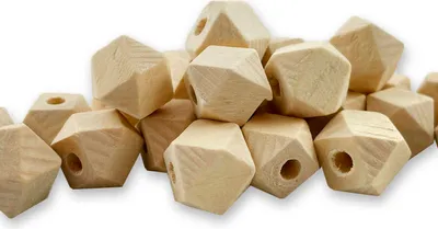 Obrázok produktu pre Geometrické drevené korálky 12 mm 30 kusov