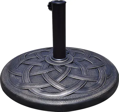 Produktbild von GOPLUS Sonnenschirmständer, Gartenschirmständer mit Edelstahlrohr, Sonnenschirmfuß mit Muster, für Rohre mit Durchmesser 38/48 mm