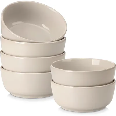 Productafbeelding van Müslischalen van steengoed, 900 ml. Servierschalen, set van 6, zachtbeige