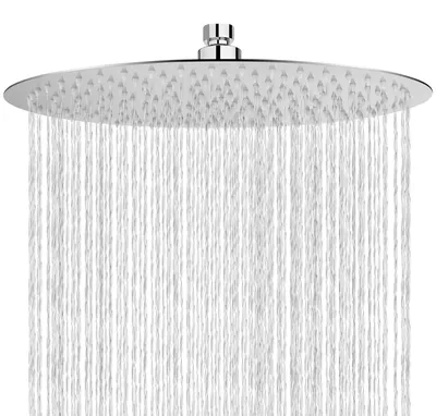 Imagen del producto de Ducha de lluvia redonda de 30 cm, acero inoxidable 304, ajustable, antical, para montaje en pared o techo