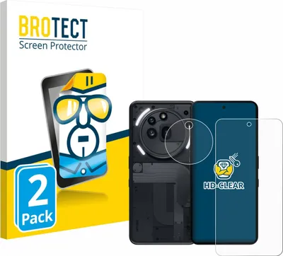 Produktbild von 2x Für Nothing Phone (3a) Pro (Display+Kamera) Schutzfolie BROTECT Displayschutz Display Schutz Folie Klar Transparent