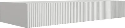 Immagine prodotto di Comò sospeso con due cassetti, frontale con scanalature - bianco, 100 x 39,6 x 16 cm