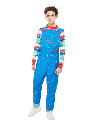 Image de Costume de Chucky, bleu, avec salopette & haut