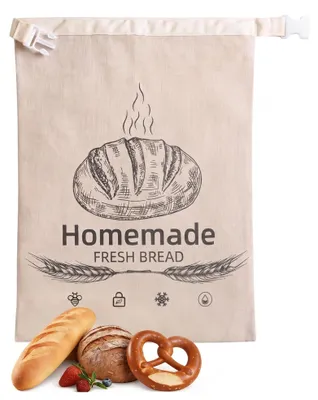 Bienenwachstuch Brotbeutel-Set, 43x32 cm, wiederverwendbar, Bio-Leinen