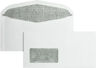 Produktbild von Kuvertierhüllen DIN C6/5 80g/qm gummiert Fenster VE=1000 Stück weiß