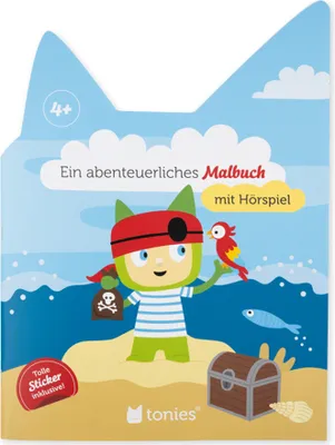 A children's coloring book and audio play bundle featuring a pirate character.