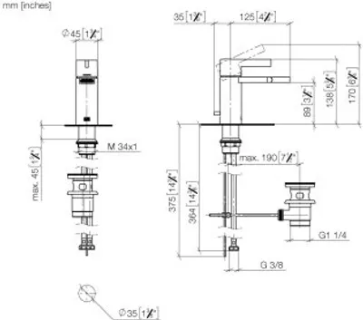 Zdjęcie produktu dla Dornbracht IMO jednouchwytowa bateria bidetowa z wyciąganą wylewką, wysięg 125 mm, wysokość wylewki 138 mm, 33600671-27