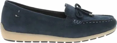 Produktbild von Tamaris Comfort Damen Slipper Leder Mokassin weit geschnitten 8-84600-44, Größe:38 EU, Farbe:Blau