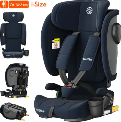 Produktbild von Daliya® JOYMAX i-Size Kindersitz, ISOFIX, Top Tether mit Warnmelder, für Kinder 76-150 cm, ab 15 Monaten, 9-36 kg, Autokindersitz | Dunkelblau