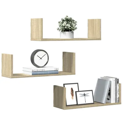 Produktbild von "im Angebot" Wandregale 3 Stk. Sonoma-Eiche 58x18x18 cm Holzwerkstoff - Wandregale CC23904
