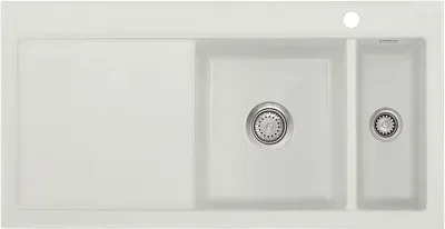 Produktbild von Flächenbündige Spüle MERA 100 F Alu Becken rechts - Handbetätigung