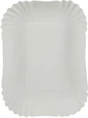 Produktbild von 250 tradingbay24 Schalen, Pappe [ff] eckig 13 cm x 17,5 cm x 3 cm weiss tbU96469