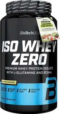 Image de Whey Isolate - Biotech USA - ISO WHEY ZERO (908g) - Saveur Banane