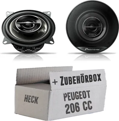 Produktbild von Pioneer TS-G1020i - 10cm Koaxe - Einbauset passend für Peugeot 206 CC Heck - justSOUND