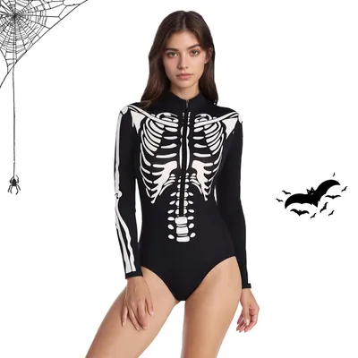 Produktbild von Halloween-Skelett-Kostüm für Erwachsene