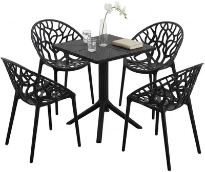Imagen del producto de Conjunto de muebles de jardín Neriva con 4 sillas