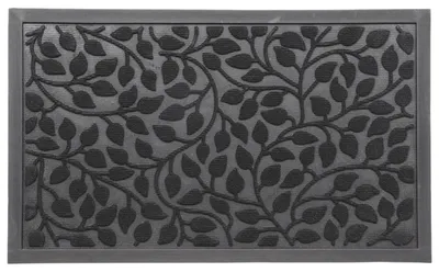 Obrázek produktu pro Luance rohožka Feuillage – černá – guma – obdélníková – 75 x 45 cm – čisticí rohožka