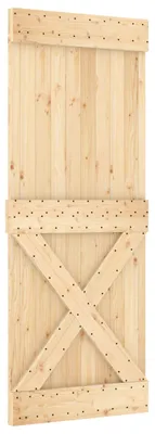 Produktbild von vidaXL Schiebetür NARVIK Natürlich und Schwarz 80 x 210 cm (152,5 cm)