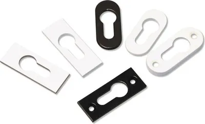 Produktbild von Rosette zum Anschrauben Schlüssel i GOETTGENS Alu silber - 3 mm 66x26 - D4014