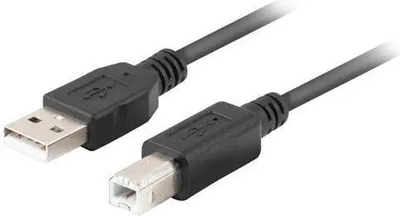 Image de Lanberg CA-USBA-15CU-0010-BK Câble USB 1 m USB 2.0 USB B Noir (CA-USBA-15CU-0010-BK)
