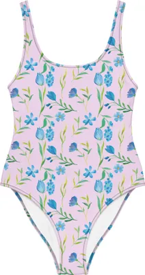 Produktbild von Mr. & Mrs. Panda Badeanzug Sommergedanken Design Größe L - Weiß - Geschenk, Blumenmuster, UV-Badeanzug, Bademode, Blaues Muster, Schwimmanzug, Aquarell, Blumen, Blaue