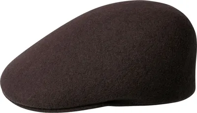 Kangol warme Flatcap Schiebermütze in braun